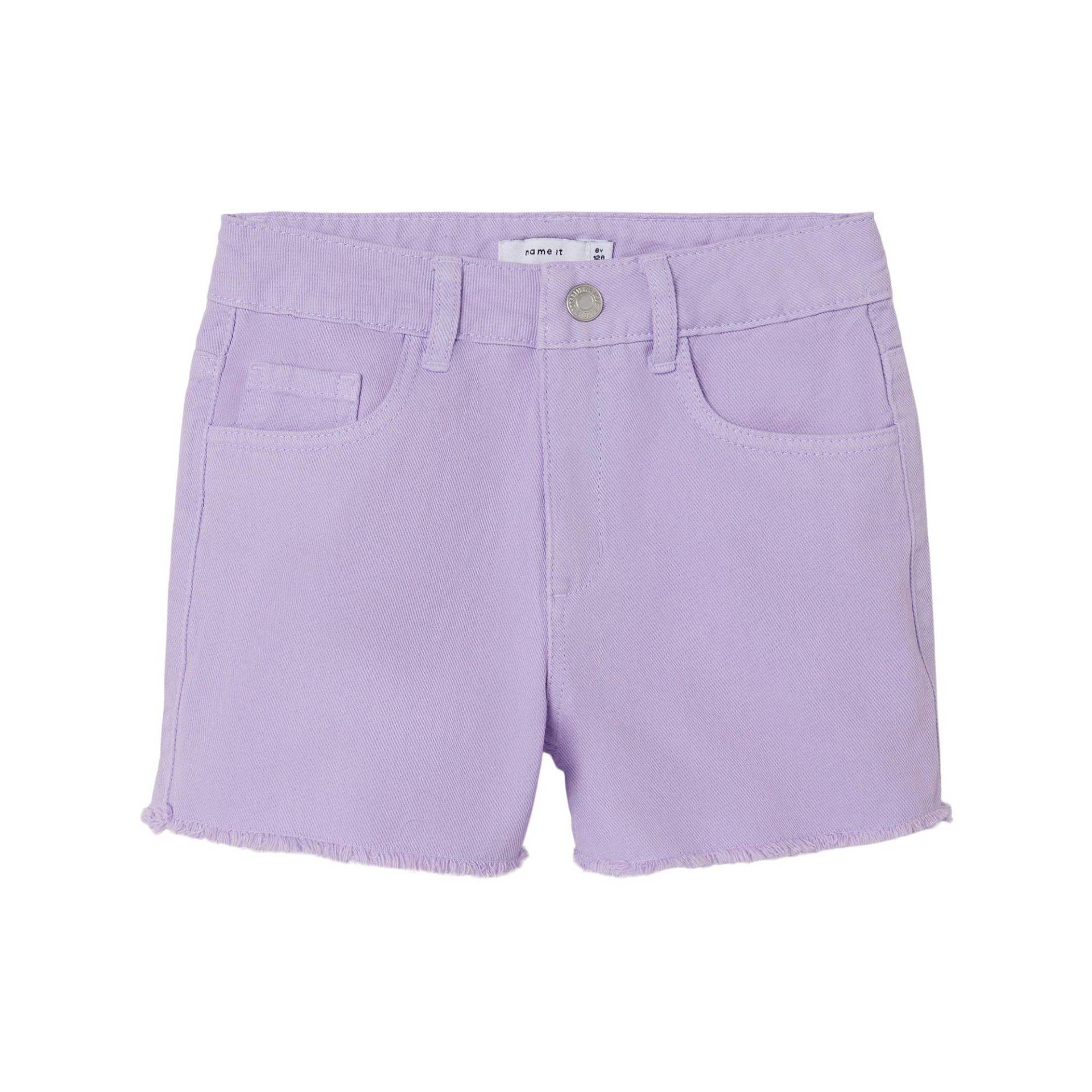 Jeansshorts Mädchen Lila 128 von Name It