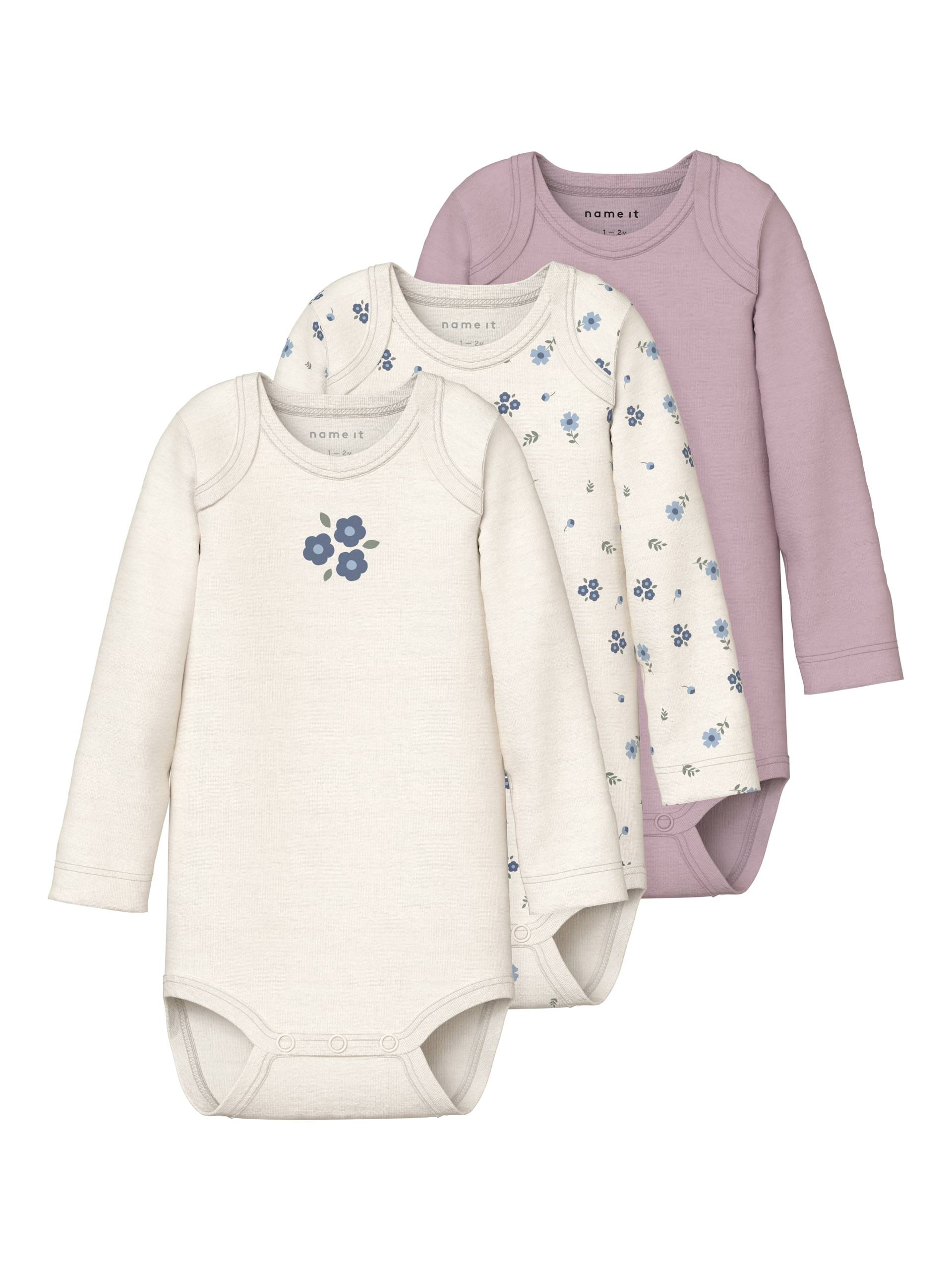 Name It Body »NBFBODY 3P LS JET STREAM FLOWER NOOS« von Name It