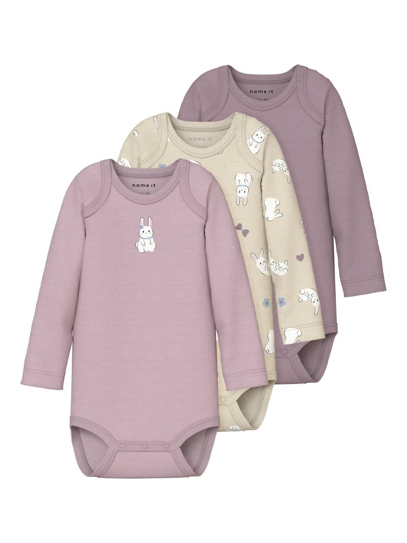 Name It Body »NBFBODY 3P LS SUMMR SAND RABBIT NOOS« von Name It