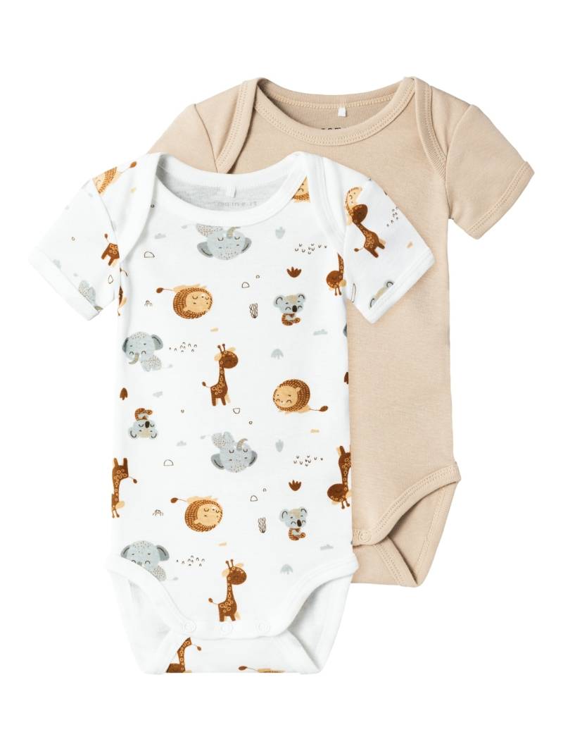 Name It Body »NBNBODY 2P SS BEIGE ANIMAL NOOS« von Name It