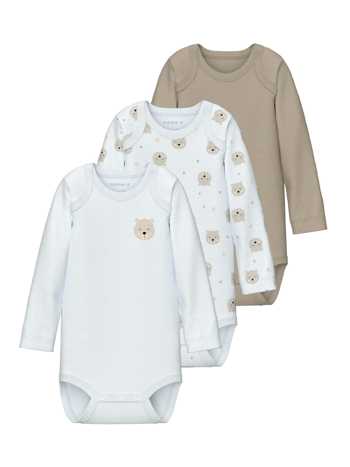 Name It Body »NBNBODY 3P LS OXFORD BEAR NOOS« von Name It