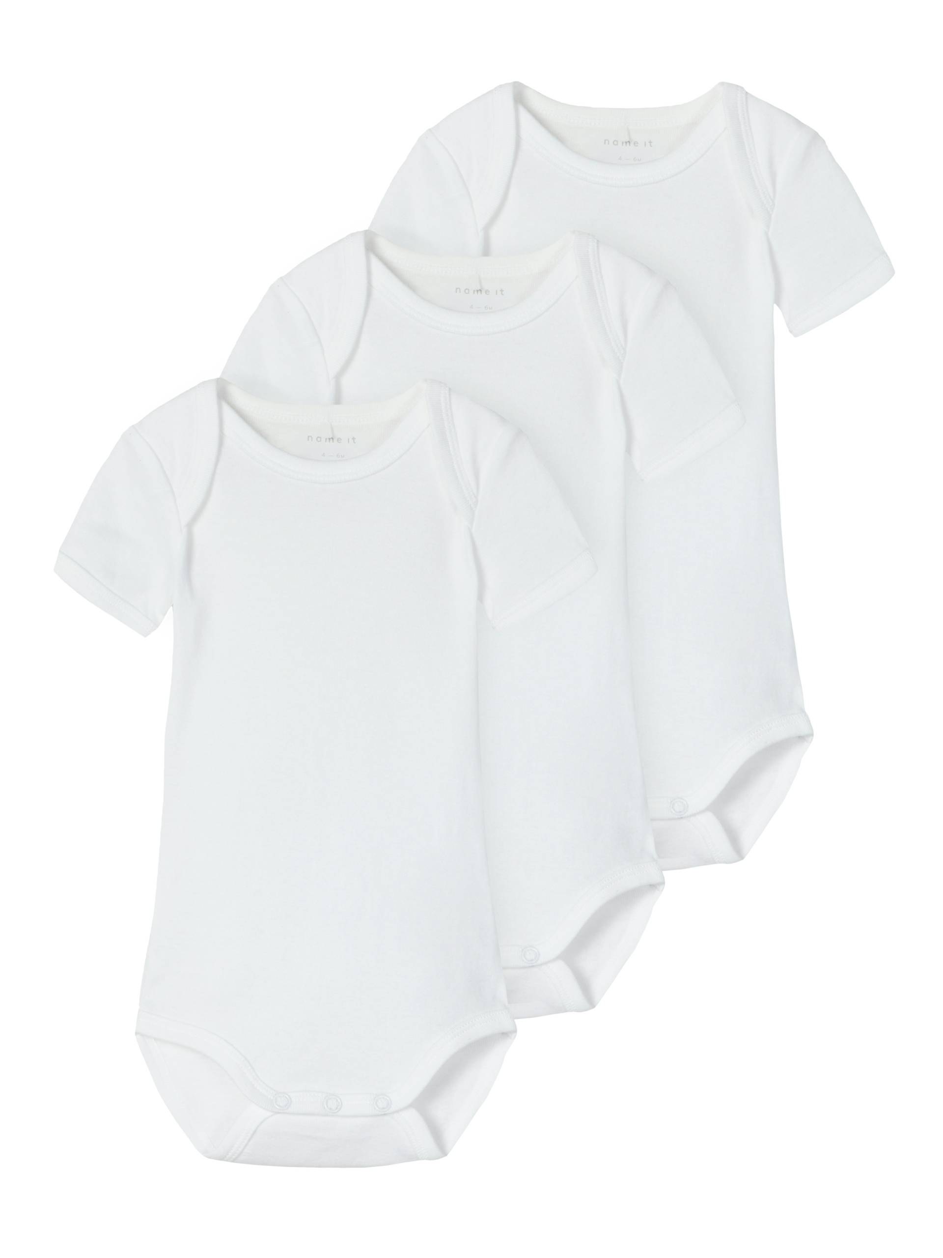 Name It Body »NBNBODY 3P SS SOLID WHITE 4 NOOS« von Name It