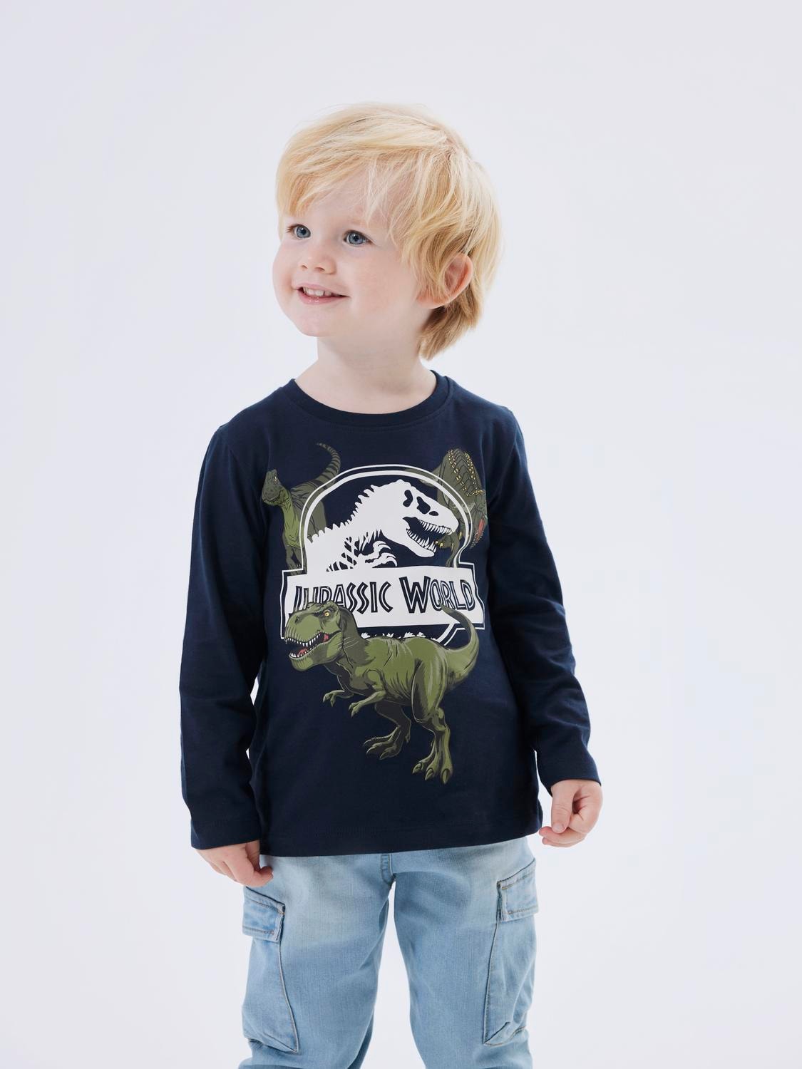 Name It Langarmshirt »NMMNIJAL JURASSIC LS TOP NOOS SKY« von Name It