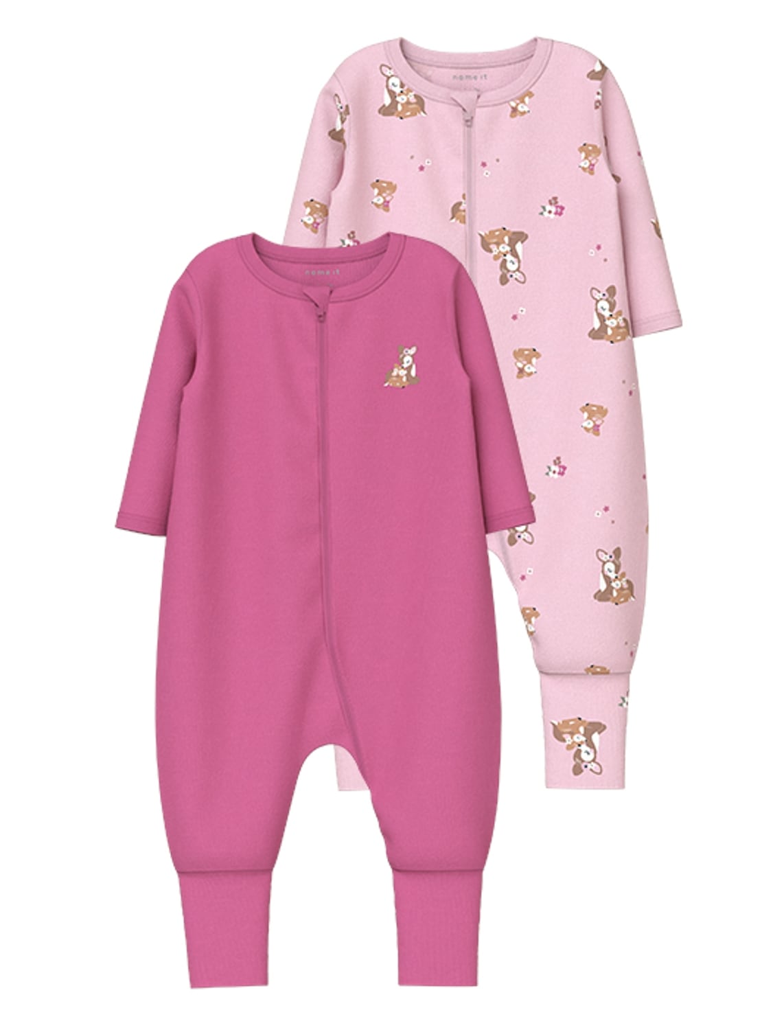 Name It Schlafanzug »NBFNIGHTSUIT 2P ZIP FF ROSE DEER NOOS«, (Packung, 2 tlg.) von Name It