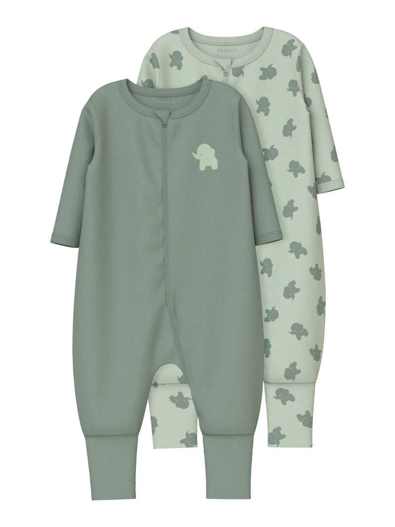 Name It Schlafanzug »NBMNIGHTSUIT 2P ZIP FF SEA ELEPHANT NOOS«, (Packung, 2 tlg.) von Name It