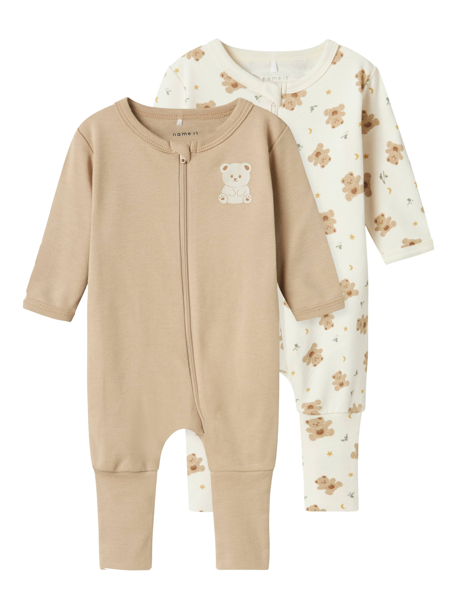 Name It Schlafoverall »NBNNIGHTSUIT 2P ZIP FF JET BEAR NOOS«, (Packung, 2 tlg.) von Name It