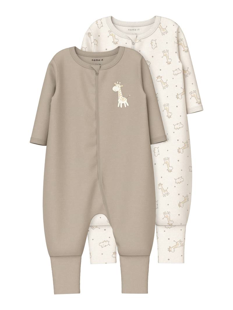 Name It Schlafoverall »NBNNIGHTSUIT 2P ZIP FF JET GIRAFFE NOOS«, (Packung, 2 tlg.) von Name It