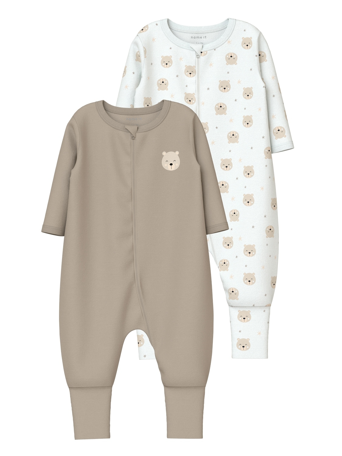 Name It Schlafoverall »NBNNIGHTSUIT 2P ZIP FF OXFORD BEAR NOOS«, (Packung, 2 tlg.) von Name It