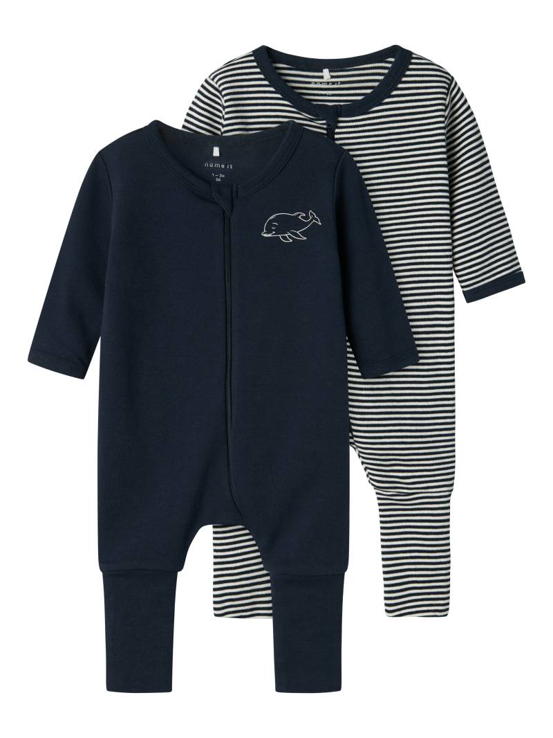 Name It Schlafoverall »NBNNIGHTSUIT 2P ZIP FF Y/D CORE 2 NOOS«, (Packung, 2 tlg.) von Name It