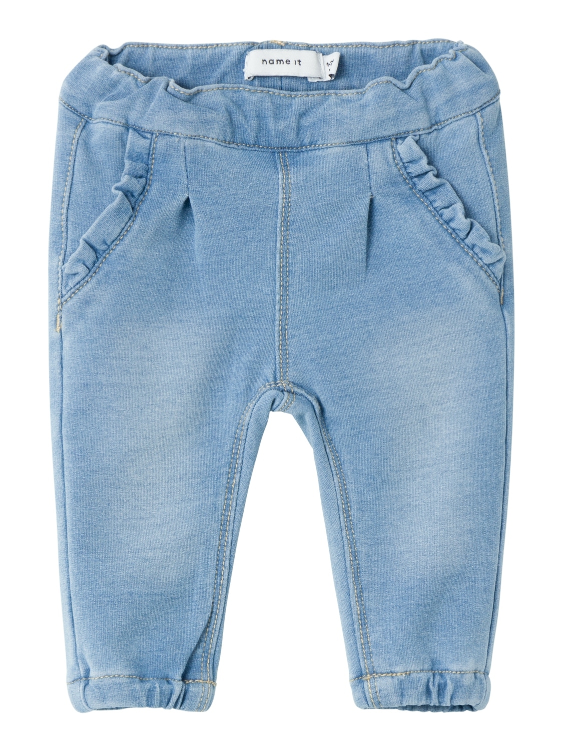 Name It Sweatjeans »NBFBELLA ROUND JEANS 6101-TR NOOS«, mit coolen Abriebeffekten von Name It