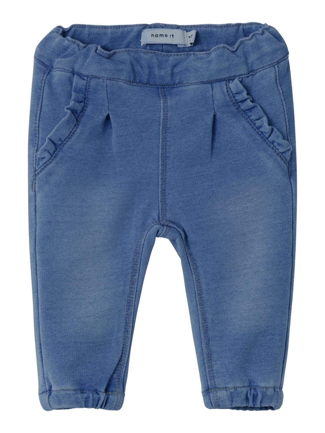 Name It Sweatjeans »NBFBELLA ROUND JEANS 6101-TR NOOS«, mit coolen Abriebeffekten von Name It