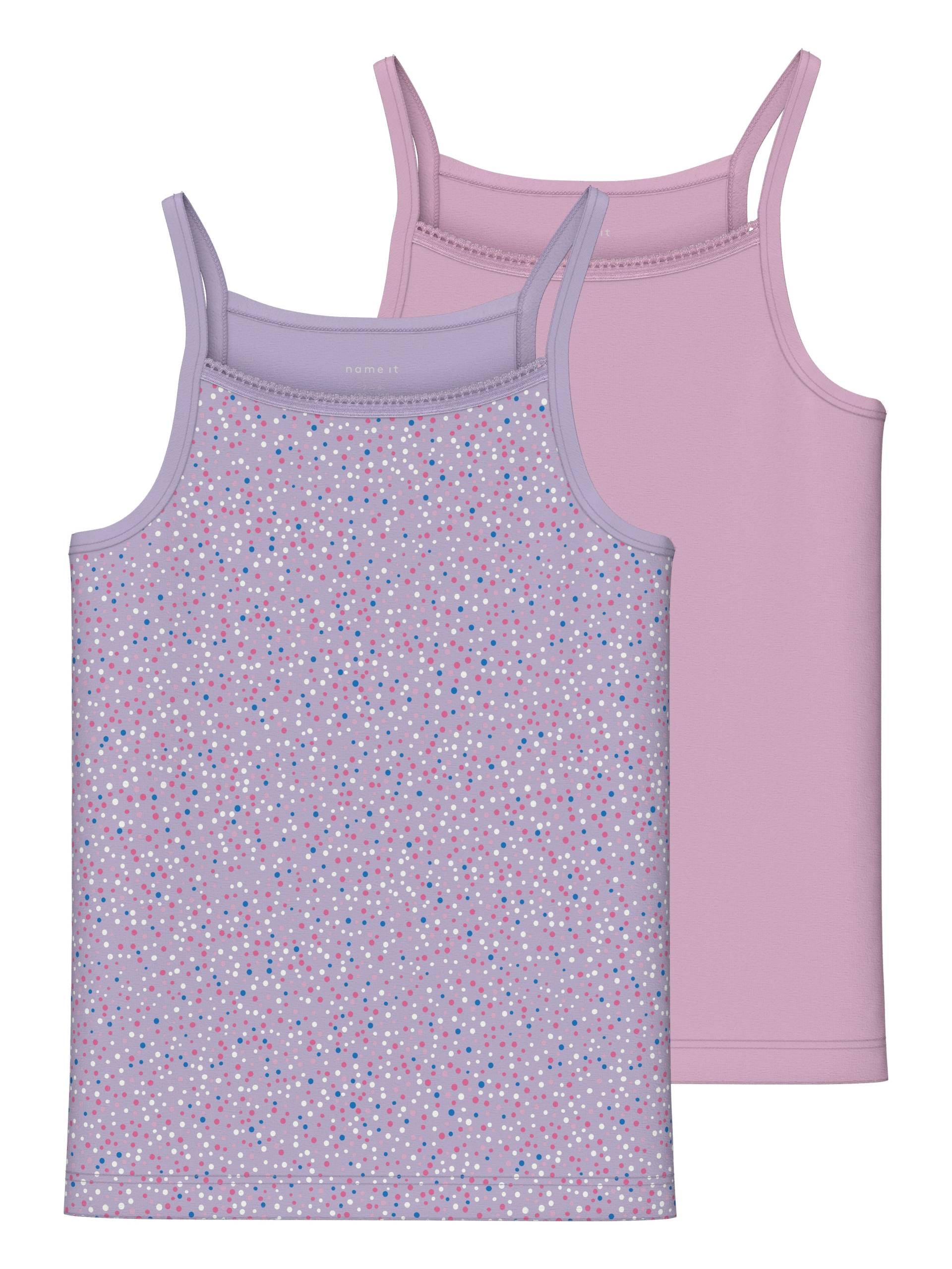 Name It Unterhemd »NKFSTRAP TOP 2P PASTEL LILAC DOT NOOS« von Name It