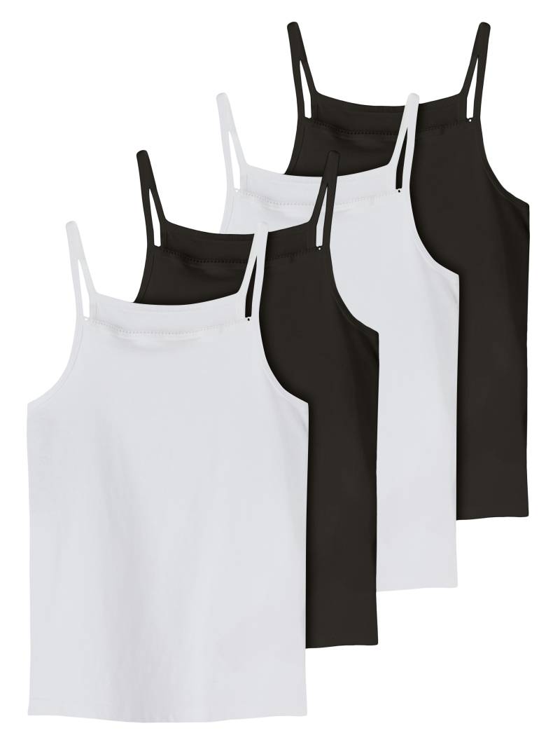 Name It Unterhemd »NKFSTRAP TOP 4P BLACK WHITE SOLID NOOS«, (Packung, 4 St.) von Name It