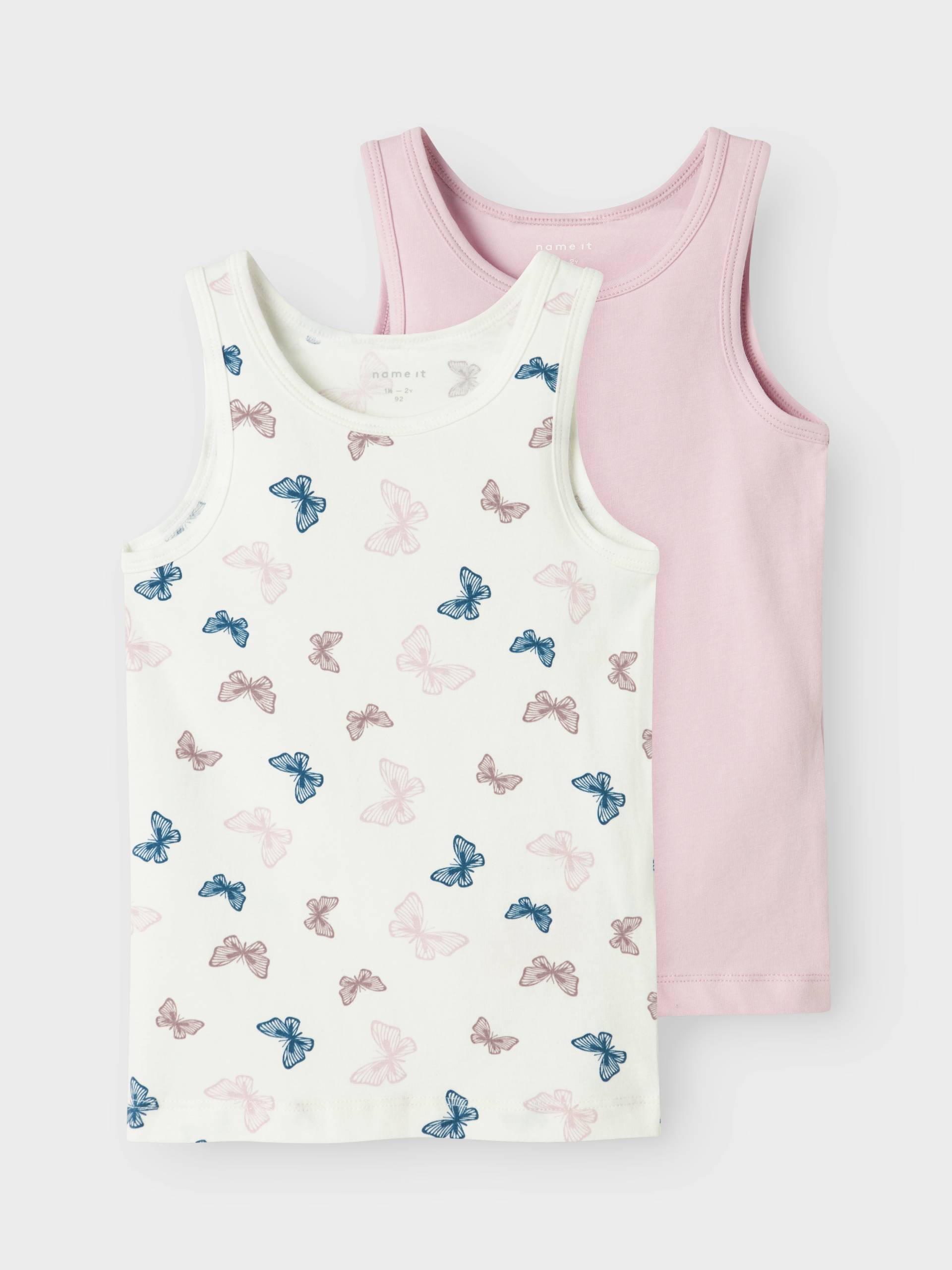 Name It Unterhemd »NMFTANK TOP 2P JET STREAM BUTTERFLY NOOS«, (Packung, 2 St.) von Name It