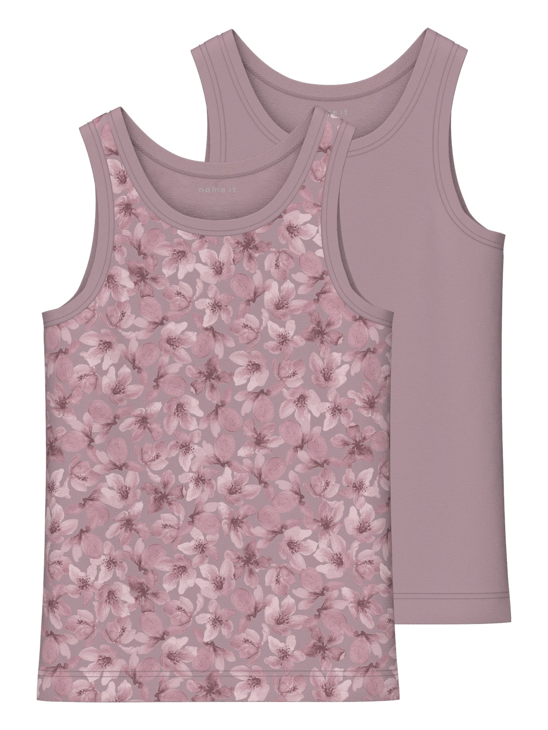 Name It Unterhemd »NMFTANK TOP 2P MAUVE FLOWER NOOS«, (Packung, 2 St.) von Name It