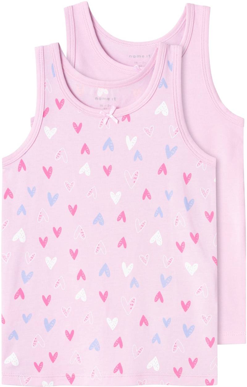 Name It Unterhemd »NMFTANK TOP 2P PINK HEARTS NOOS«, (Packung, 2 St.) von Name It