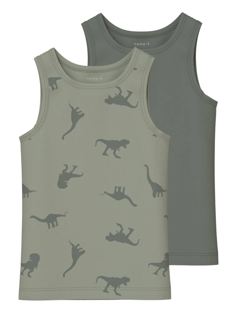 Name It Unterhemd »NMMTANK TOP 2P AGAVE GREEN DINO NOOS«, (Packung, 2 St.) von Name It