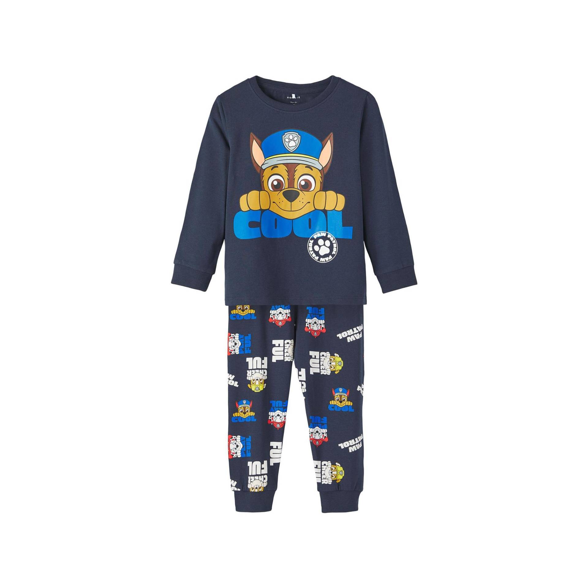 Pyjama Set, Lang Jungen Marine 110-116 von Name It