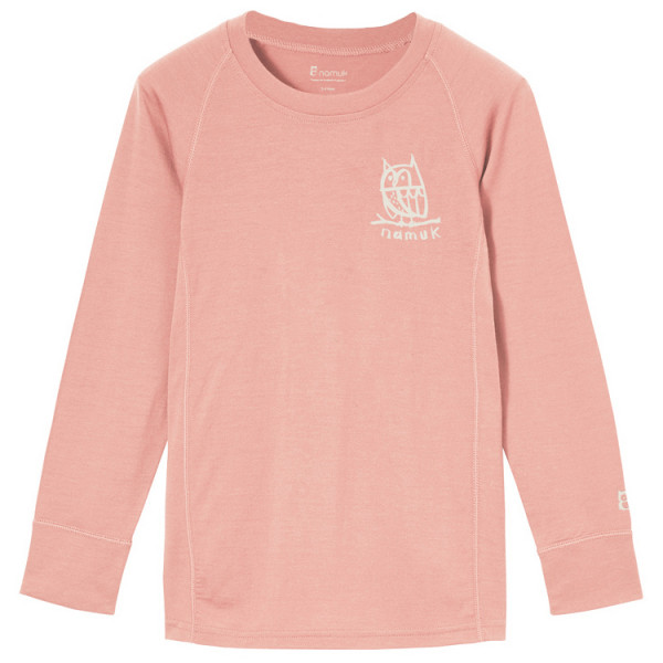 Namuk - Kid's Uil Merino Longsleeve - Merinounterwäsche Gr 104/110 rosa von Namuk