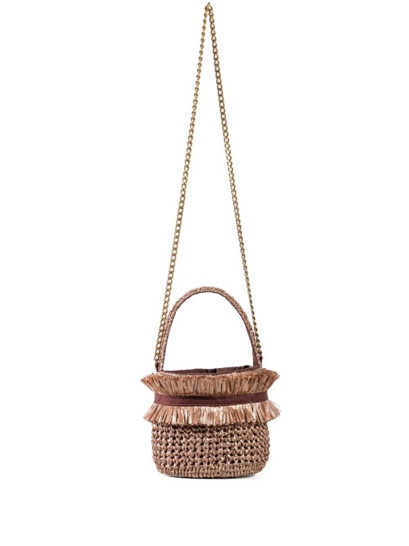 Nannacay Alissa raffia bucket bag - Brown von Nannacay