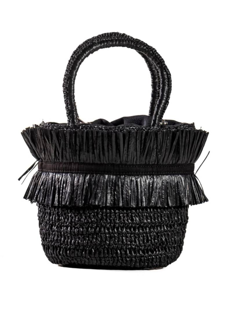 Nannacay Andrea fringed tote bag - Black von Nannacay