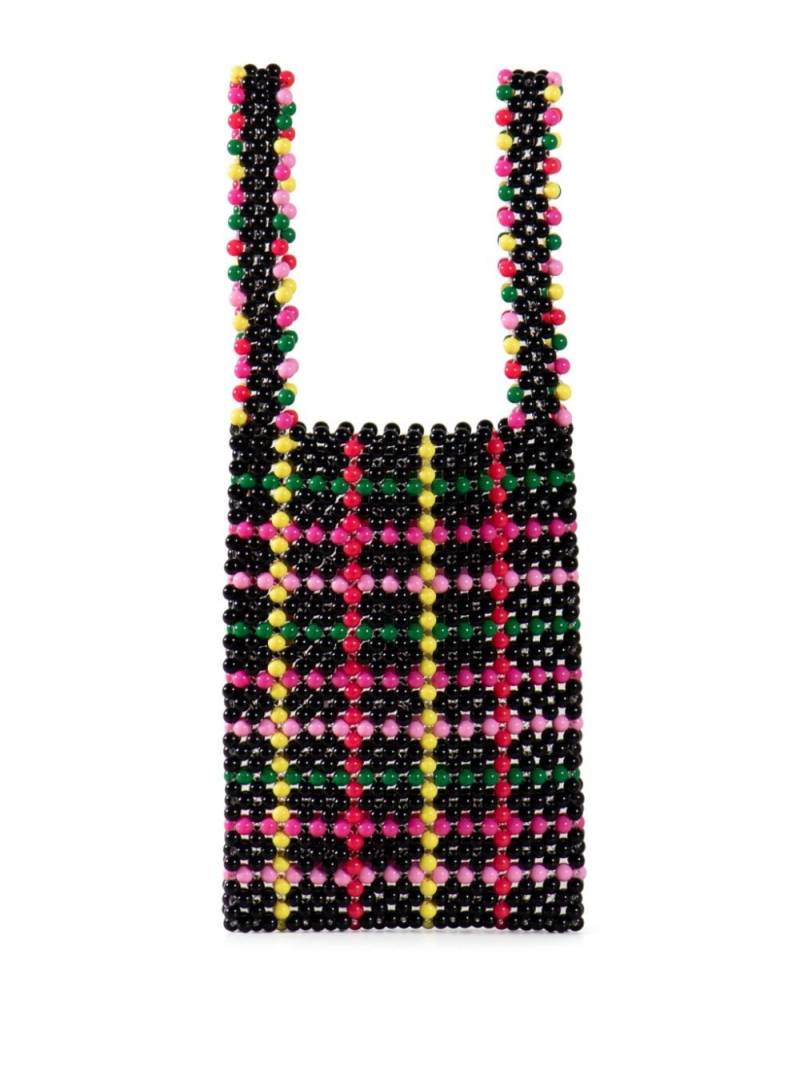 Nannacay Anna beaded tote bag - Black von Nannacay