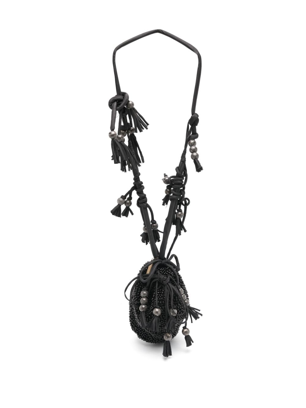 Nannacay Courtney bead-embellished crossbody bag - Black von Nannacay