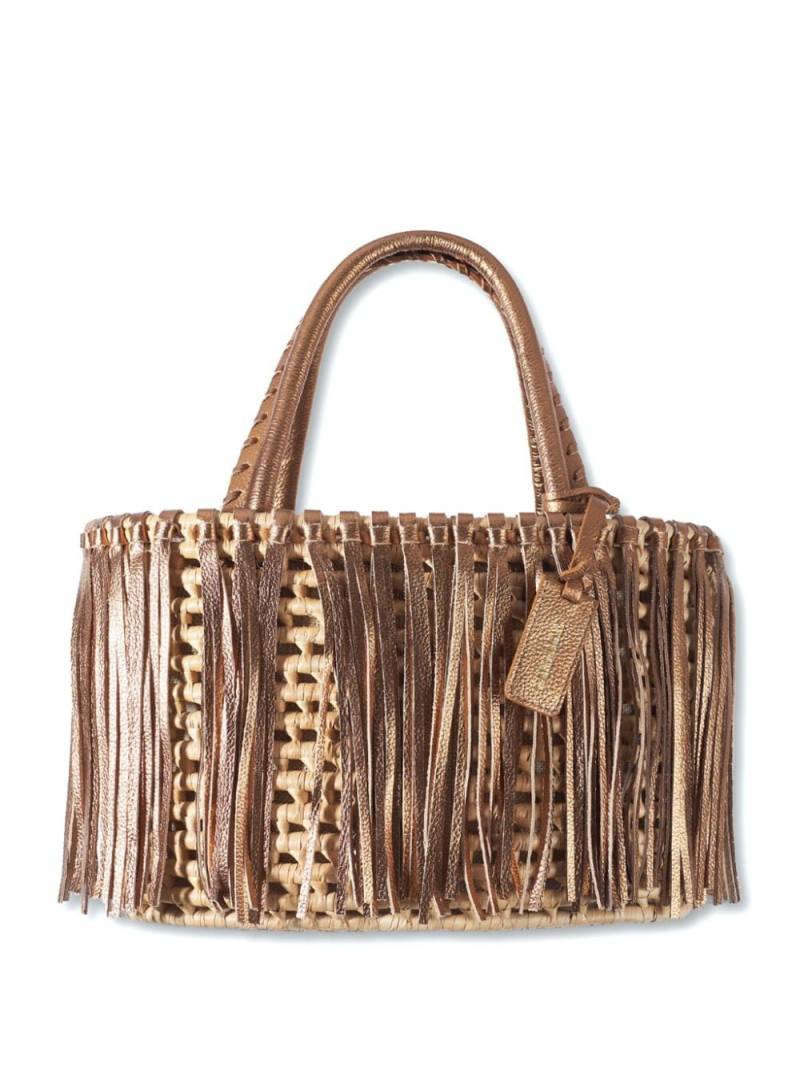 Nannacay Jackie fringed tote bag - Gold von Nannacay