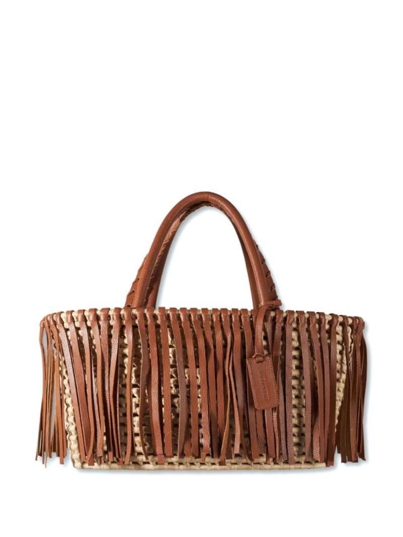 Nannacay Leticia fringed tote bag - Brown von Nannacay