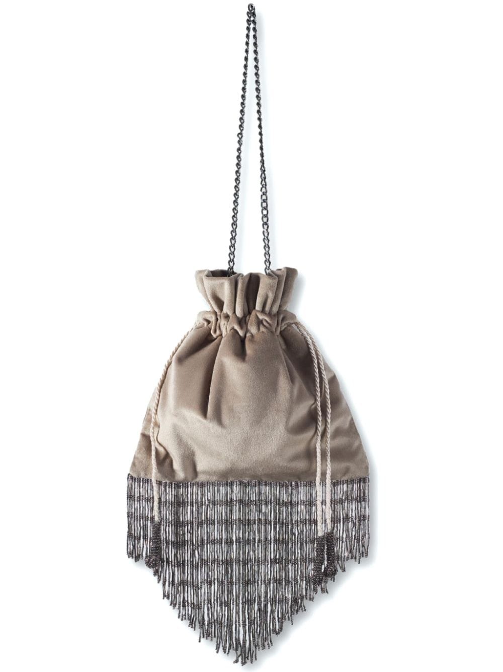 Nannacay Louise fringed shoulder bag - Neutrals von Nannacay