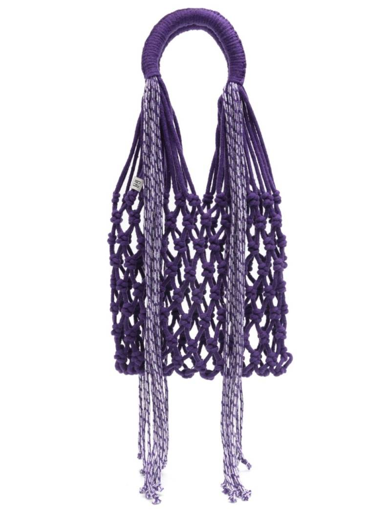 Nannacay Malala cotton shoulder bag - Purple von Nannacay