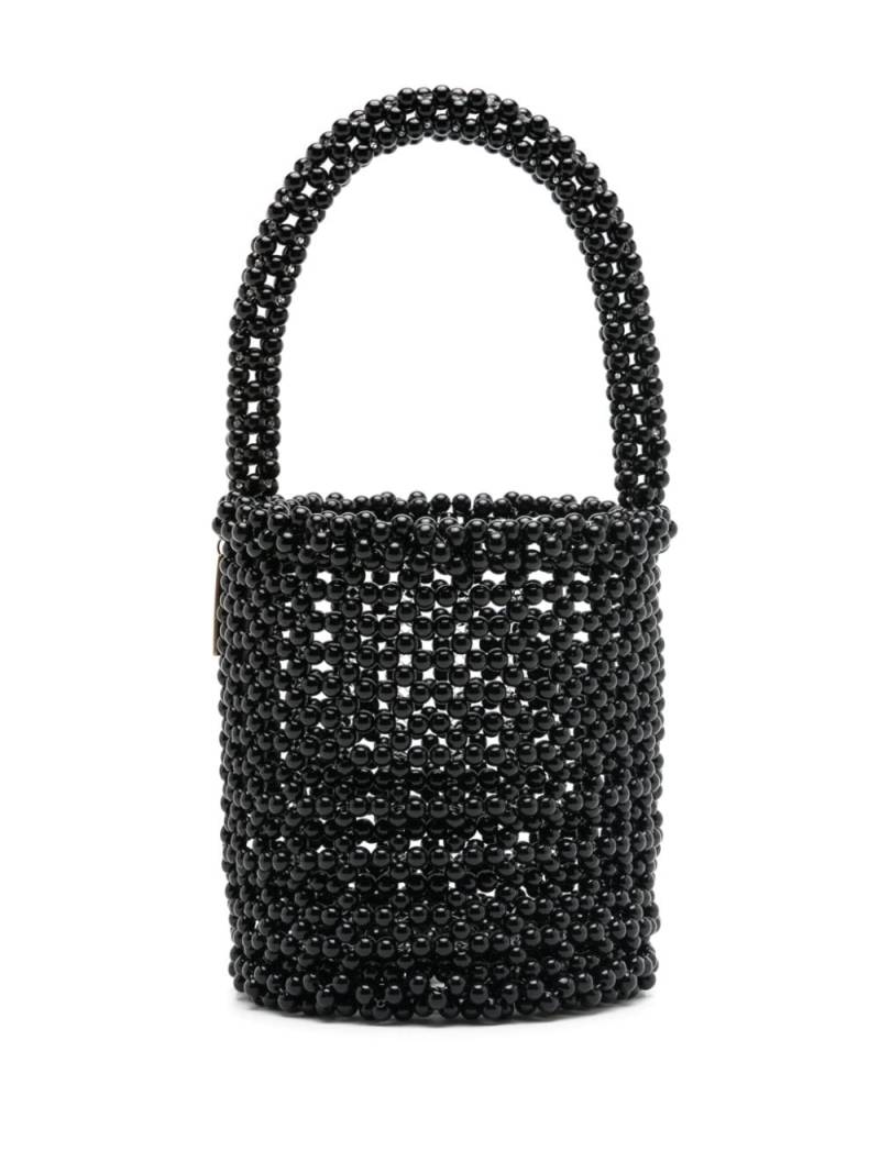 Nannacay Malia bead-embellished bucket bag - Black von Nannacay