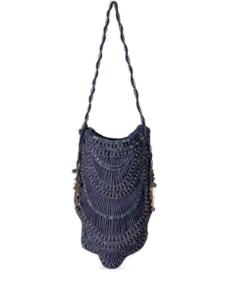 Nannacay Margie beaded shoulder bag - Blue von Nannacay