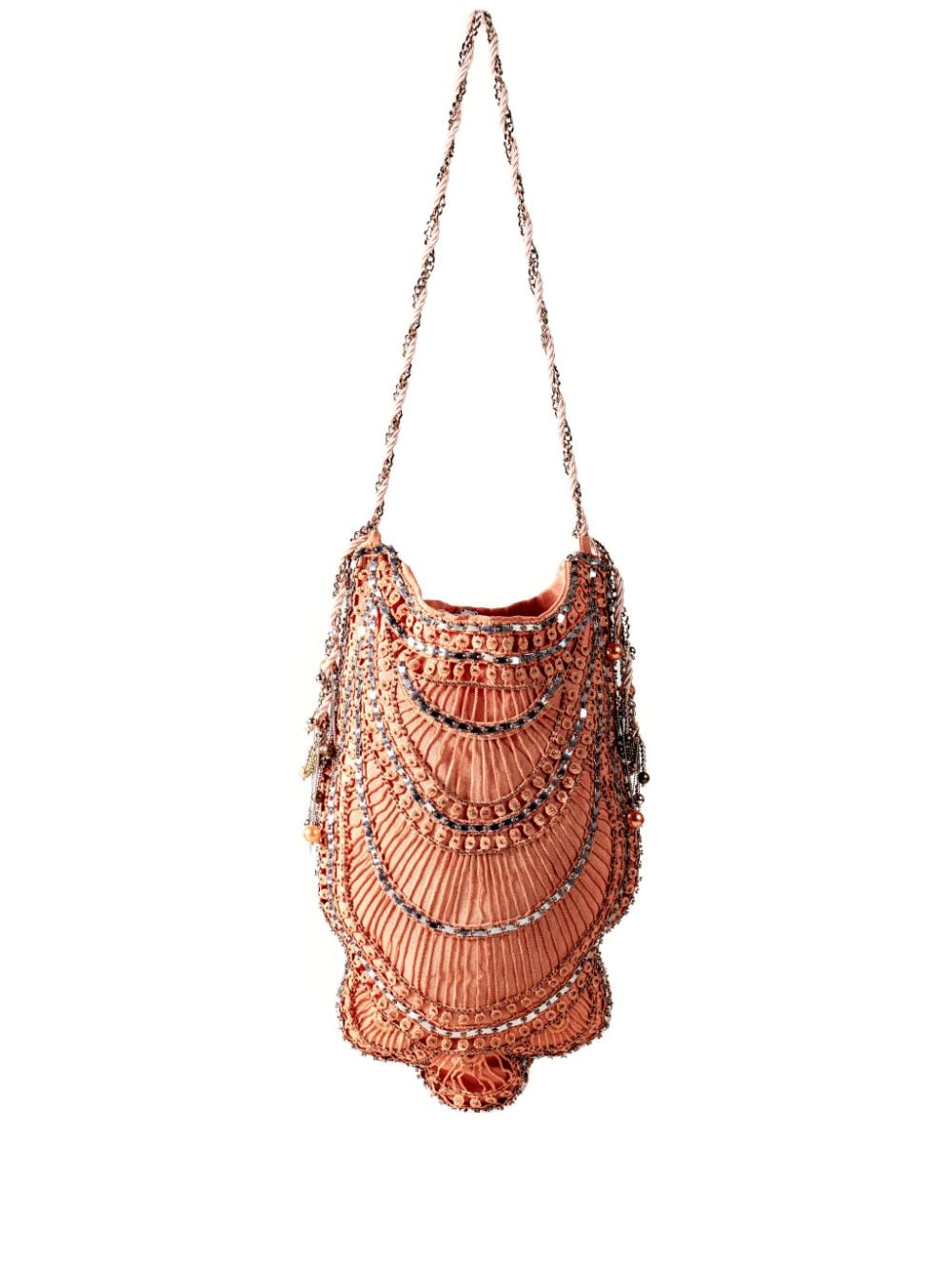 Nannacay Margie beaded shoulder bag - Orange von Nannacay