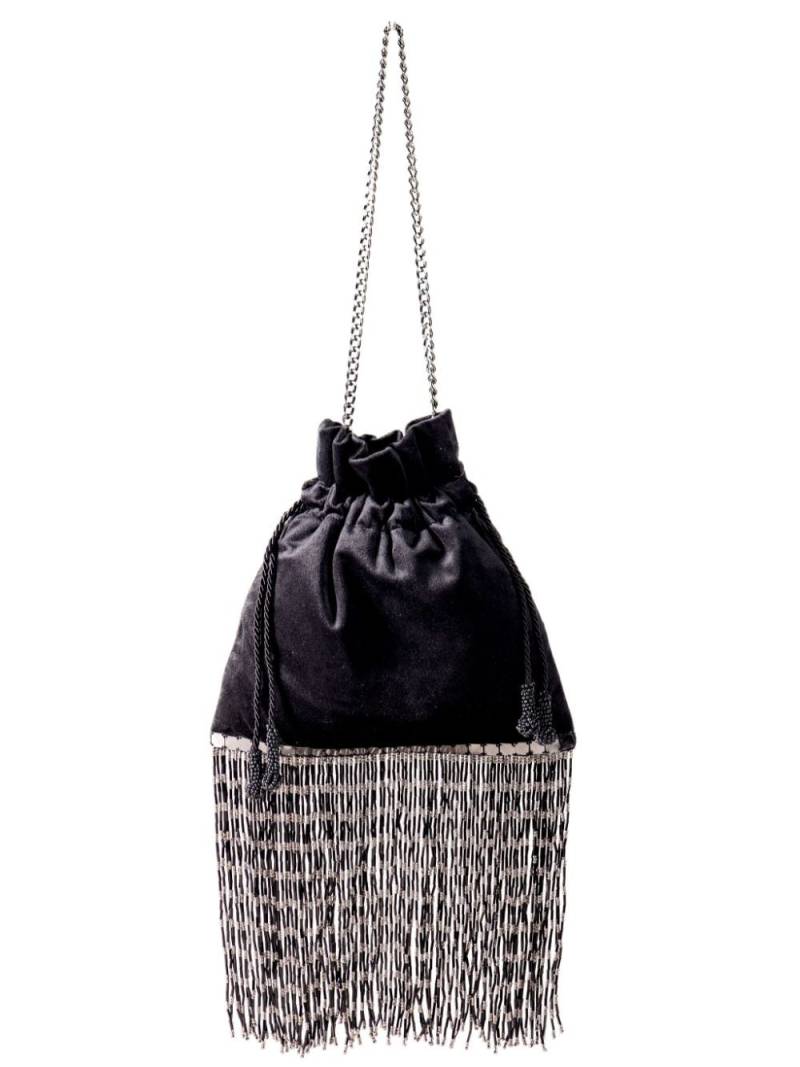 Nannacay Minke fringed shoulder bag - Black von Nannacay