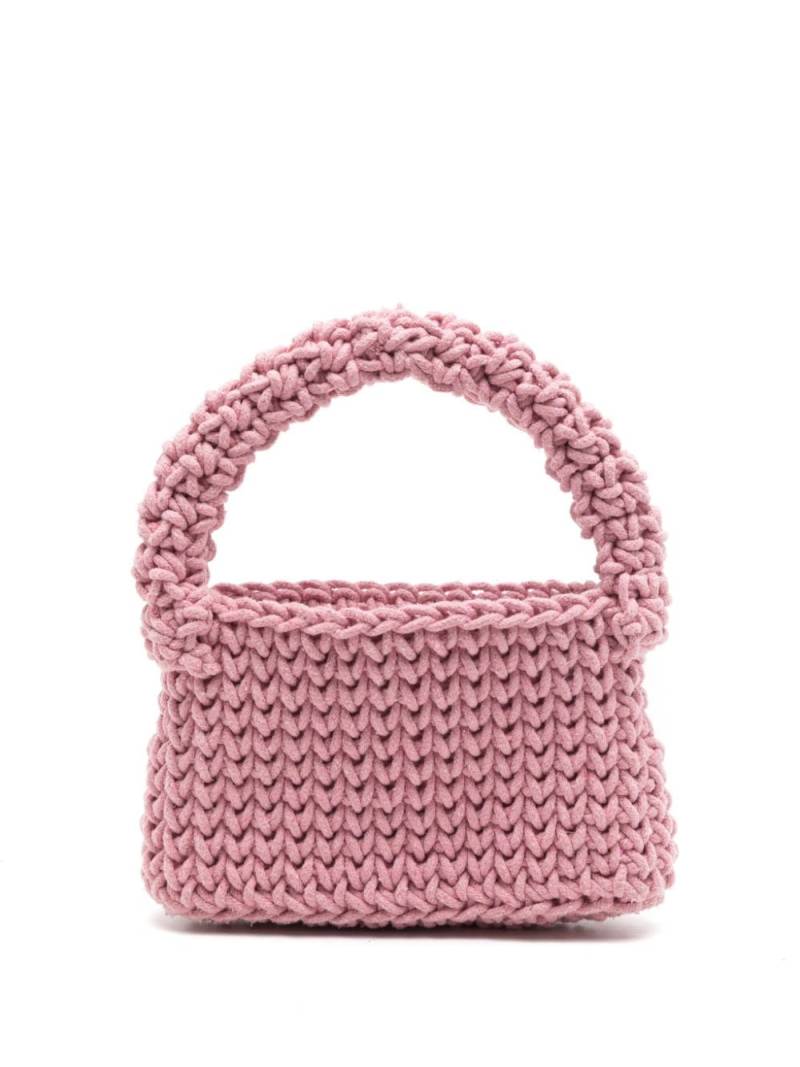 Nannacay Nicoletta crochet-knit tote bag - Pink von Nannacay