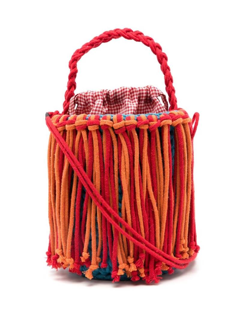 Nannacay Olympia knitted bucket bag - Multicolour von Nannacay