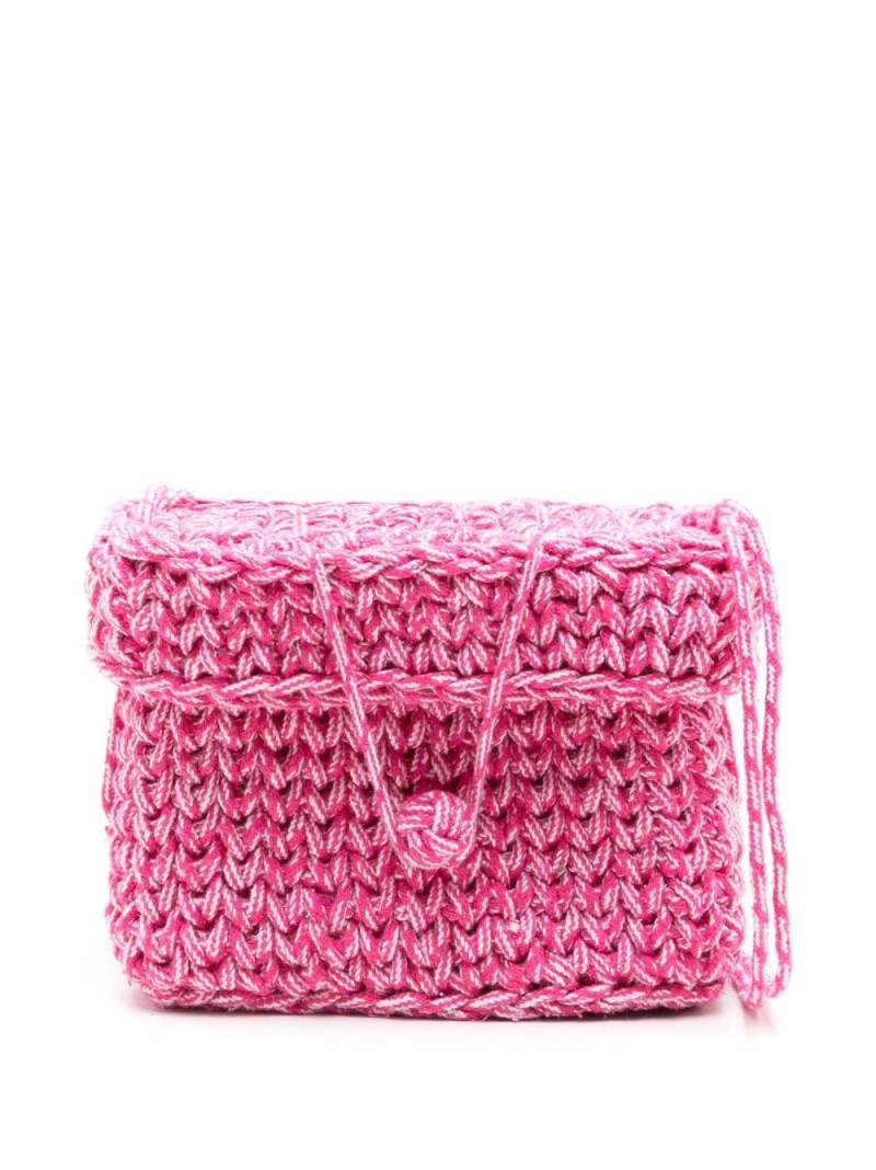 Nannacay Roge crochet-knit shoulder bag - Pink von Nannacay