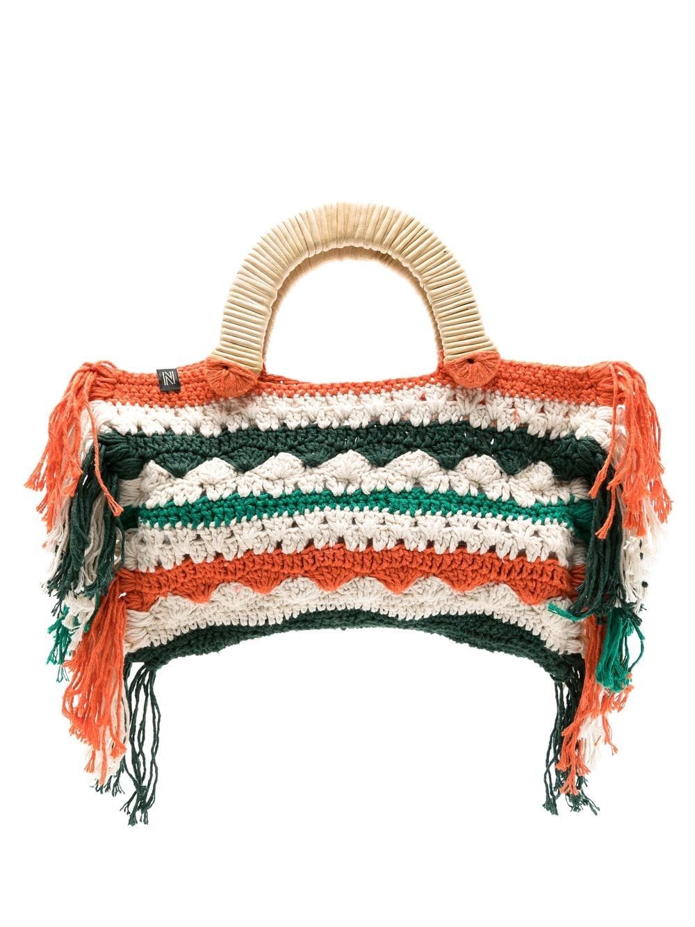 Nannacay mini Vera crochet tote bag - Orange von Nannacay