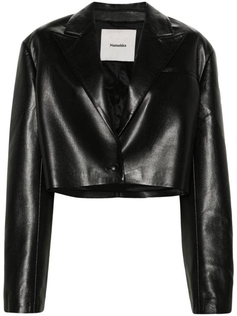 Nanushka Aidula single-breasted cropped blazer - Black von Nanushka