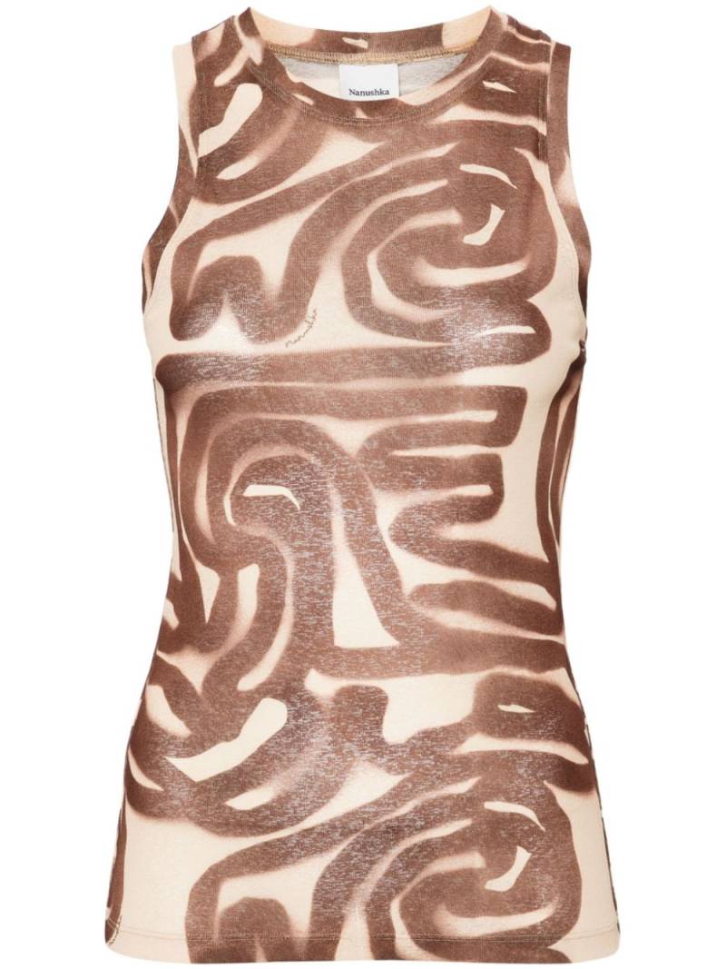 Nanushka Anneke abstract-print tank top - Neutrals von Nanushka