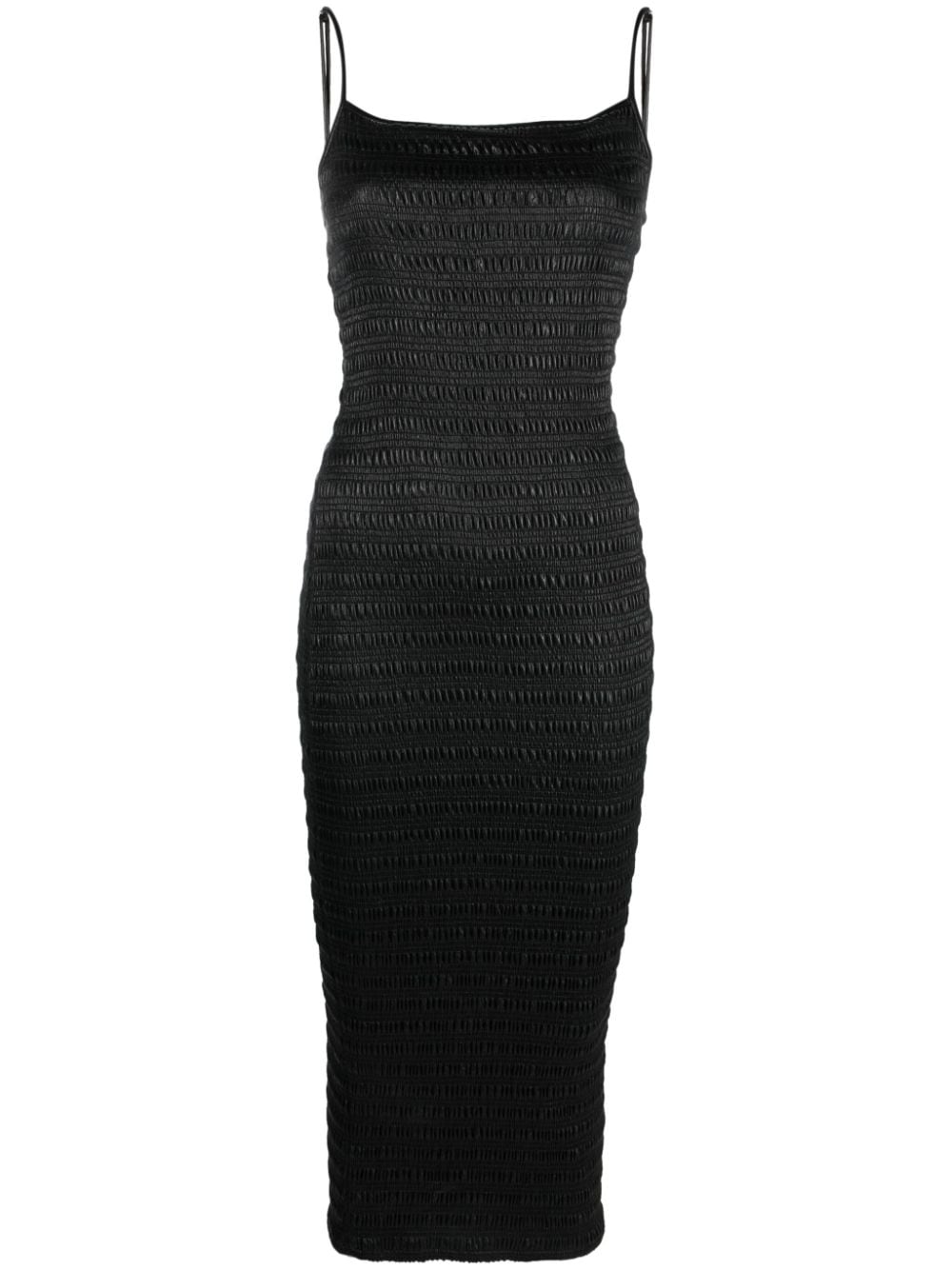 Nanushka Barra smocked bodycon midi dress - Black von Nanushka