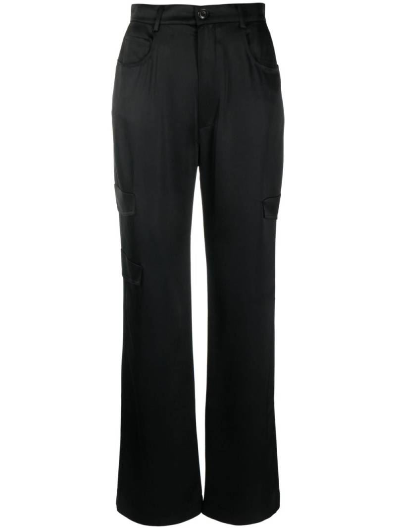 Nanushka Cais satin cargo trousers - Black von Nanushka