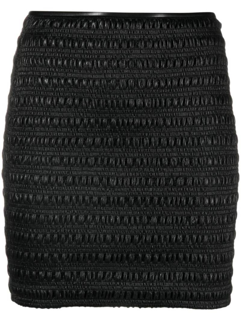 Nanushka Ceara smocked mini skirt - Black von Nanushka