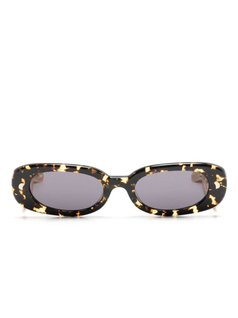 Nanushka Chic oval-frame sunglasses - Brown von Nanushka