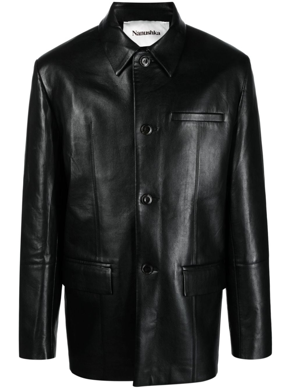 Nanushka Danick leather jacket - Black von Nanushka