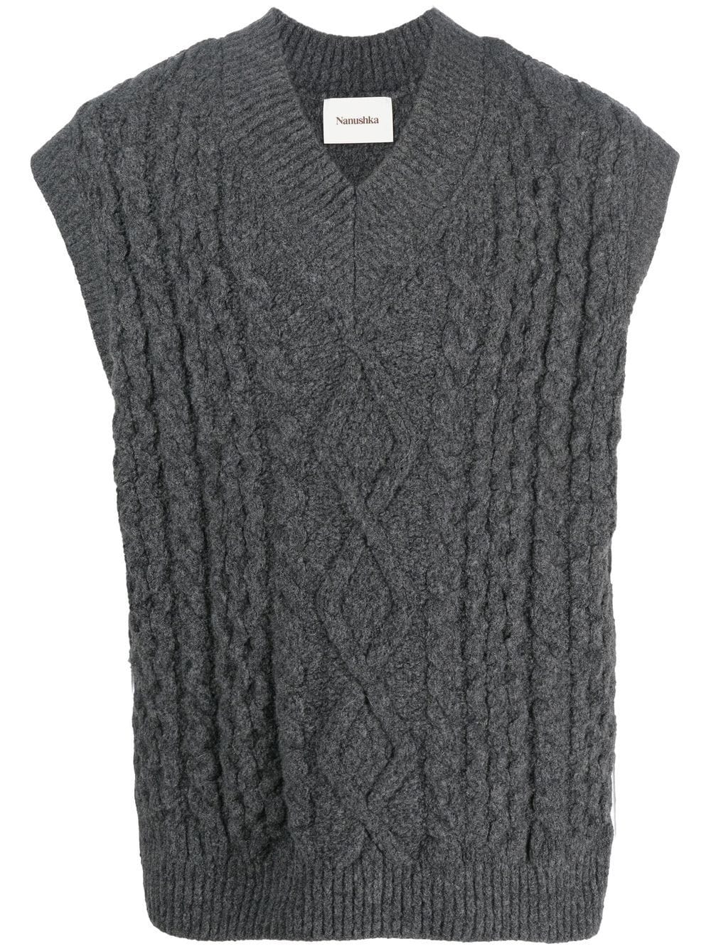 Nanushka Doan cable-knit vest - Grey von Nanushka