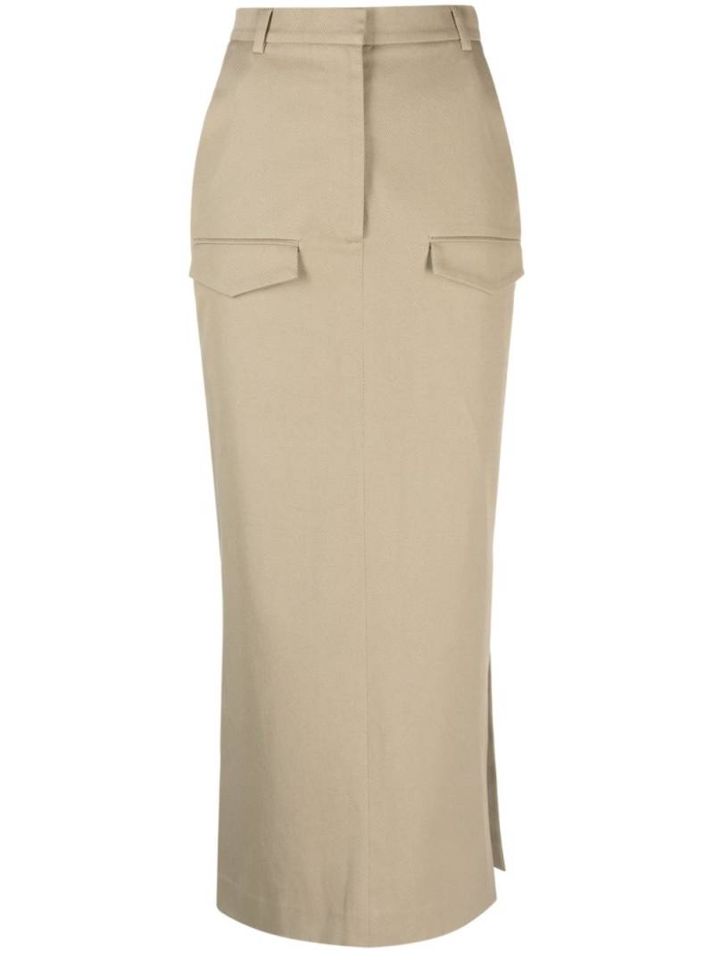 Nanushka Edena twill midi skirt - Neutrals von Nanushka