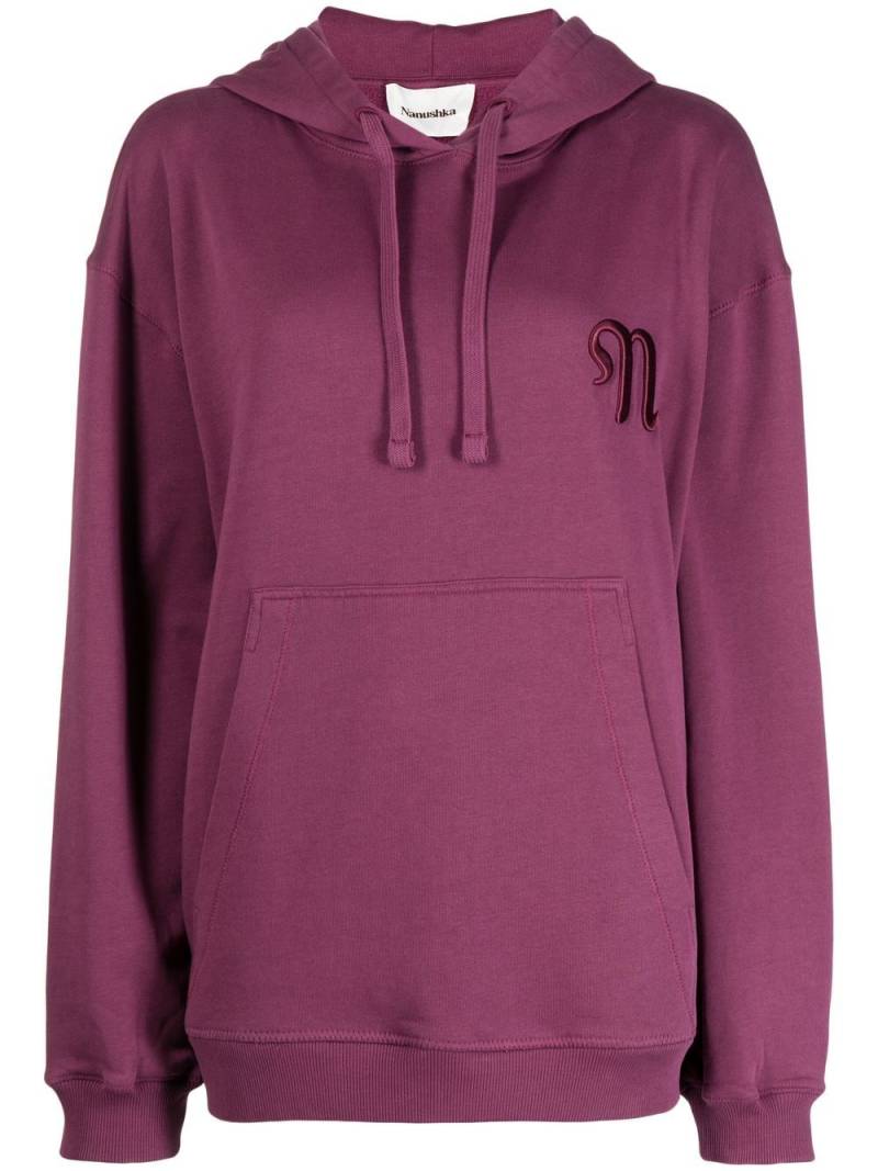 Nanushka Ever embroidered logo hoodie - Purple von Nanushka