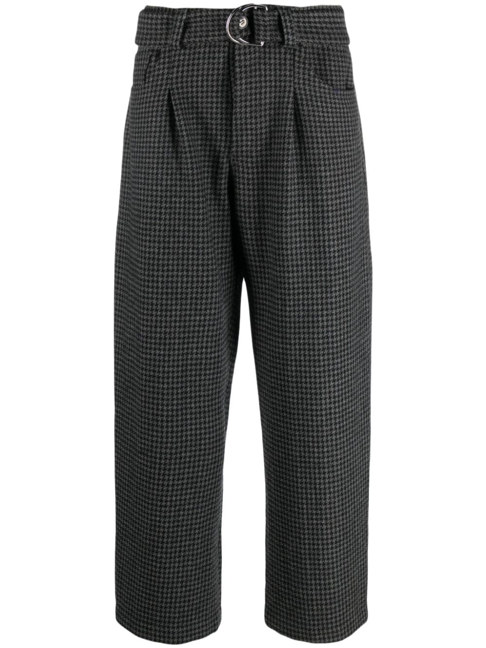 Nanushka Ferre belted houndstooth trousers - Black von Nanushka